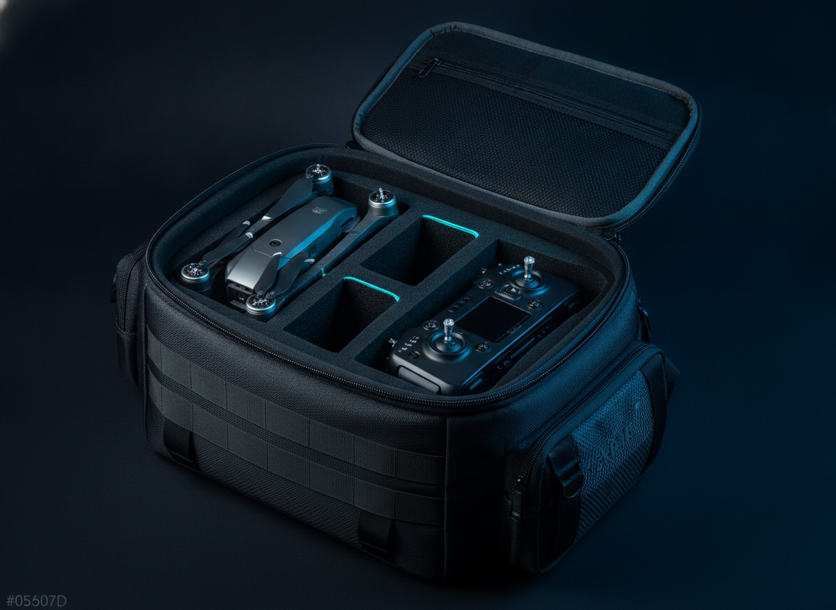 Sac a dos de transport avec drone et radiocommande